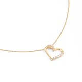 Goldsmiths 9ct Yellow Gold 0.10ct Diamond Heart Pendant