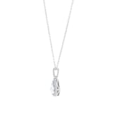 Mappin & Webb 18ct White Gold 0.50cttw Pear Illusion Diamond Pendant