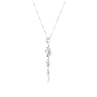 Mappin & Webb Vinea 18ct White Gold 0.36cttw Diamond Floral Pendant