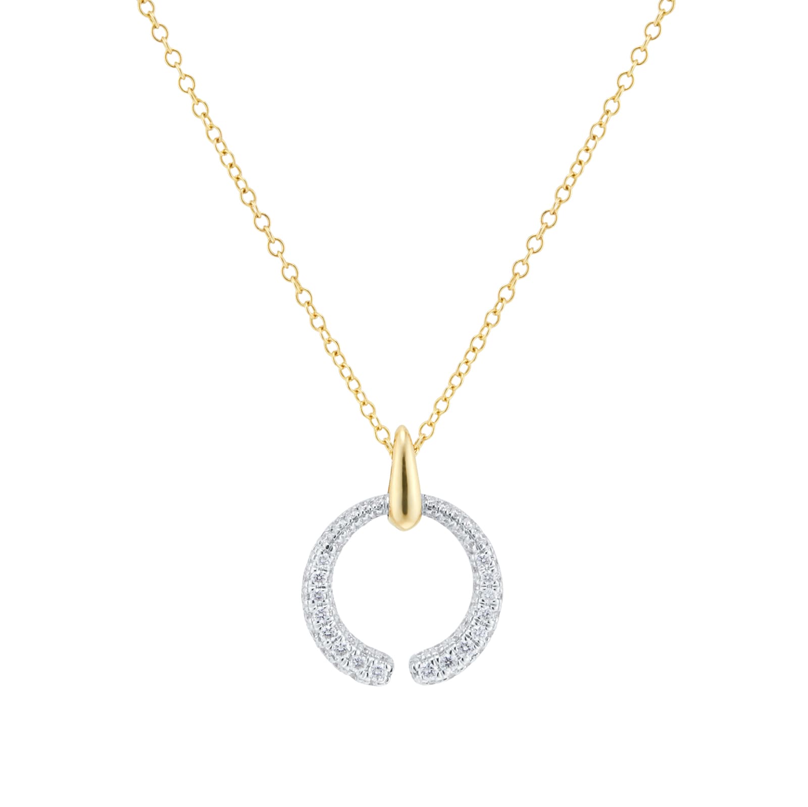 Libretto 18ct Yellow Gold 0.50cttw Diamond Pave Pendant