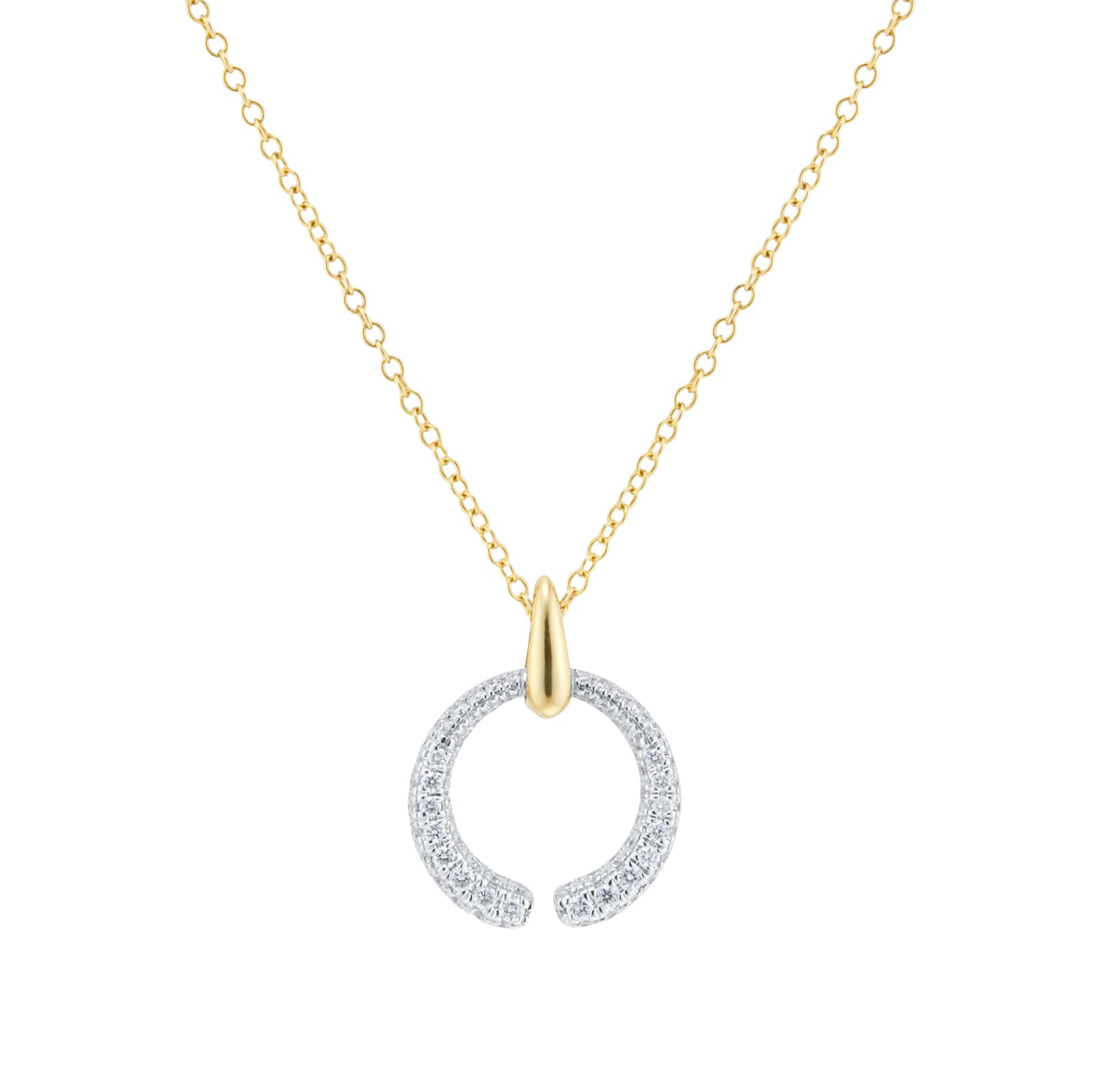 Mappin & Webb Libretto 18ct Yellow Gold 0.50cttw Diamond Pave Pendant Mappin & Webb Libretto 18ct Yellow Gold 0.50cttw Diamond Pave Pendant