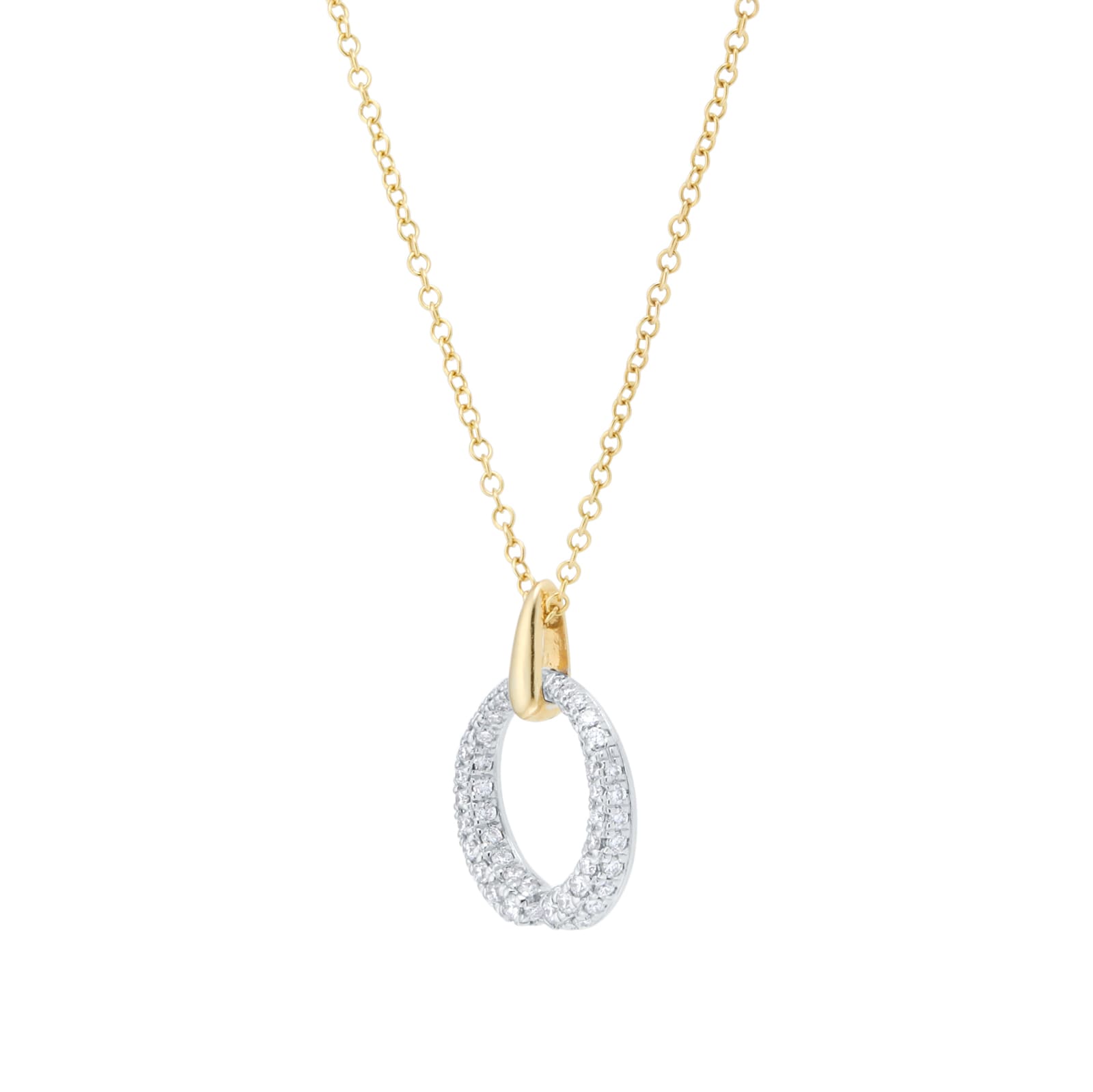 Mappin & Webb Libretto 18ct Yellow Gold 0.50cttw Diamond Pave Pendant Mappin & Webb Libretto 18ct Yellow Gold 0.50cttw Diamond Pave Pendant