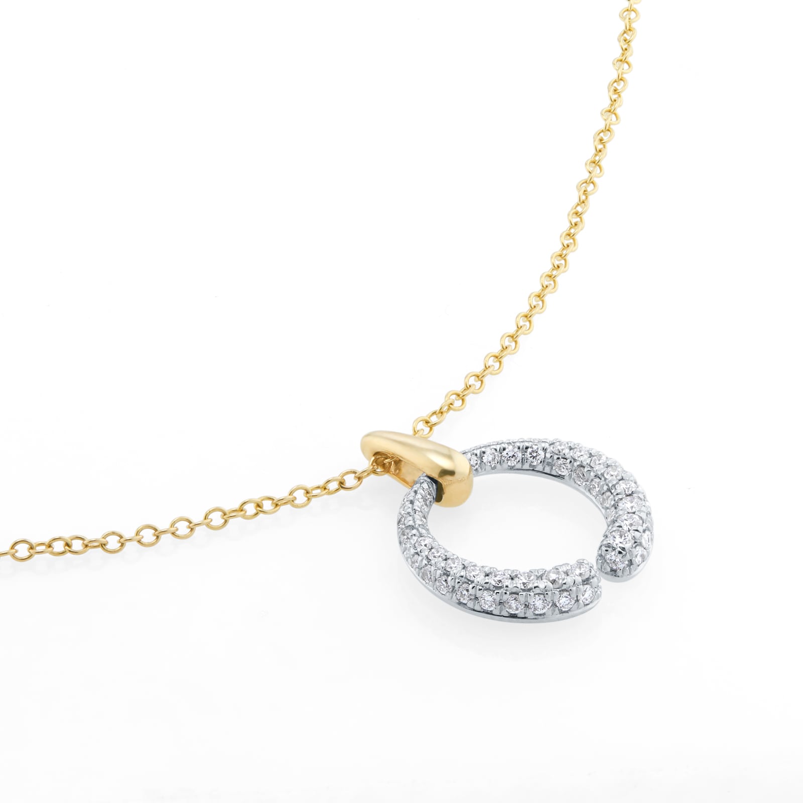 Mappin & Webb Libretto 18ct Yellow Gold 0.50cttw Diamond Pave Pendant Mappin & Webb Libretto 18ct Yellow Gold 0.50cttw Diamond Pave Pendant