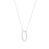 Goldsmiths 9ct White Gold 0.10cttw Diamond Circle Necklace