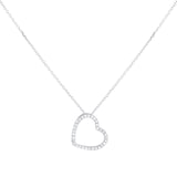 Goldsmiths 9ct White Gold 0.10cttw Diamond Heart Pendant