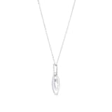 Goldsmiths 9ct White Gold 0.05cttw Diamond Circle Pendant