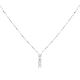 Goldsmiths 9ct White Gold 0.20cttw Diamond Trilogy Necklace