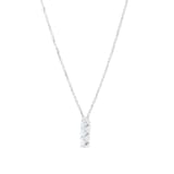 Goldsmiths 9ct White Gold 0.20cttw Diamond Trilogy Necklace