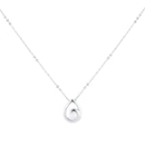 Goldsmiths 9ct White Gold 0.09cttw Diamond Pear Pendant