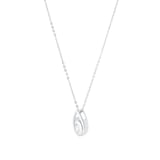 Goldsmiths 9ct White Gold 0.09cttw Diamond Pear Pendant