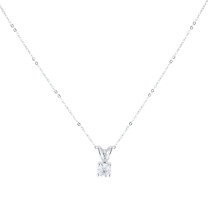 Goldsmiths 9ct White Gold 0.25cttw Diamond Solitaire Pendant