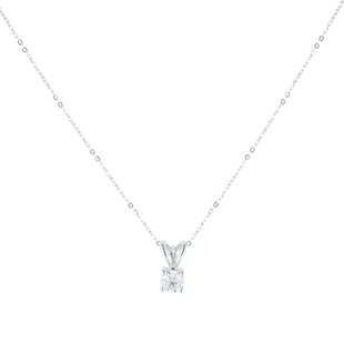 Goldsmiths 9ct White Gold 0.25cttw Diamond Solitaire Pendant