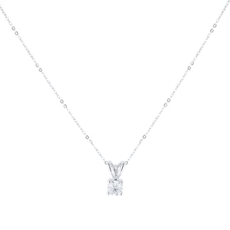 Goldsmiths 9ct White Gold 0.25cttw Diamond Solitaire Pendant Goldsmiths 9ct White Gold 0.25cttw Diamond Solitaire Pendant