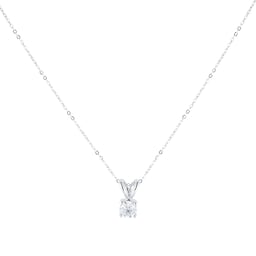 12143663 - 9ct White Gold 0.25cttw Diamond Solitaire Pendant