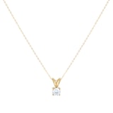 Goldsmiths 9ct Yellow Gold 0.25cttw Diamond Solitaire Pendant