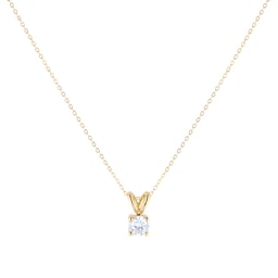 12143664 - 9ct Yellow Gold 0.25cttw Diamond Solitaire Pendant