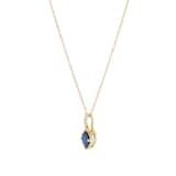 Goldsmiths 9ct Yellow Gold 0.02cttw Diamond & Sapphire Pendant