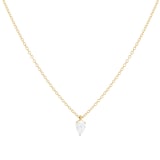 Goldsmiths 18ct Yellow Gold 0.50cttw Diamond Pear Solitaire Pendant