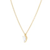 Goldsmiths 18ct Yellow Gold 0.50cttw Diamond Pear Solitaire Pendant