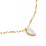 Goldsmiths 18ct Yellow Gold 0.50cttw Diamond Pear Solitaire Pendant