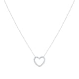 Goldsmiths 9ct White Gold 0.10cttw Diamond Heart Necklace