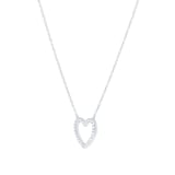 Goldsmiths 9ct White Gold 0.10cttw Diamond Heart Necklace