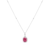 Goldsmiths 18ct White Gold Pink Tourmaline and 0.34cttw Diamond Pendant