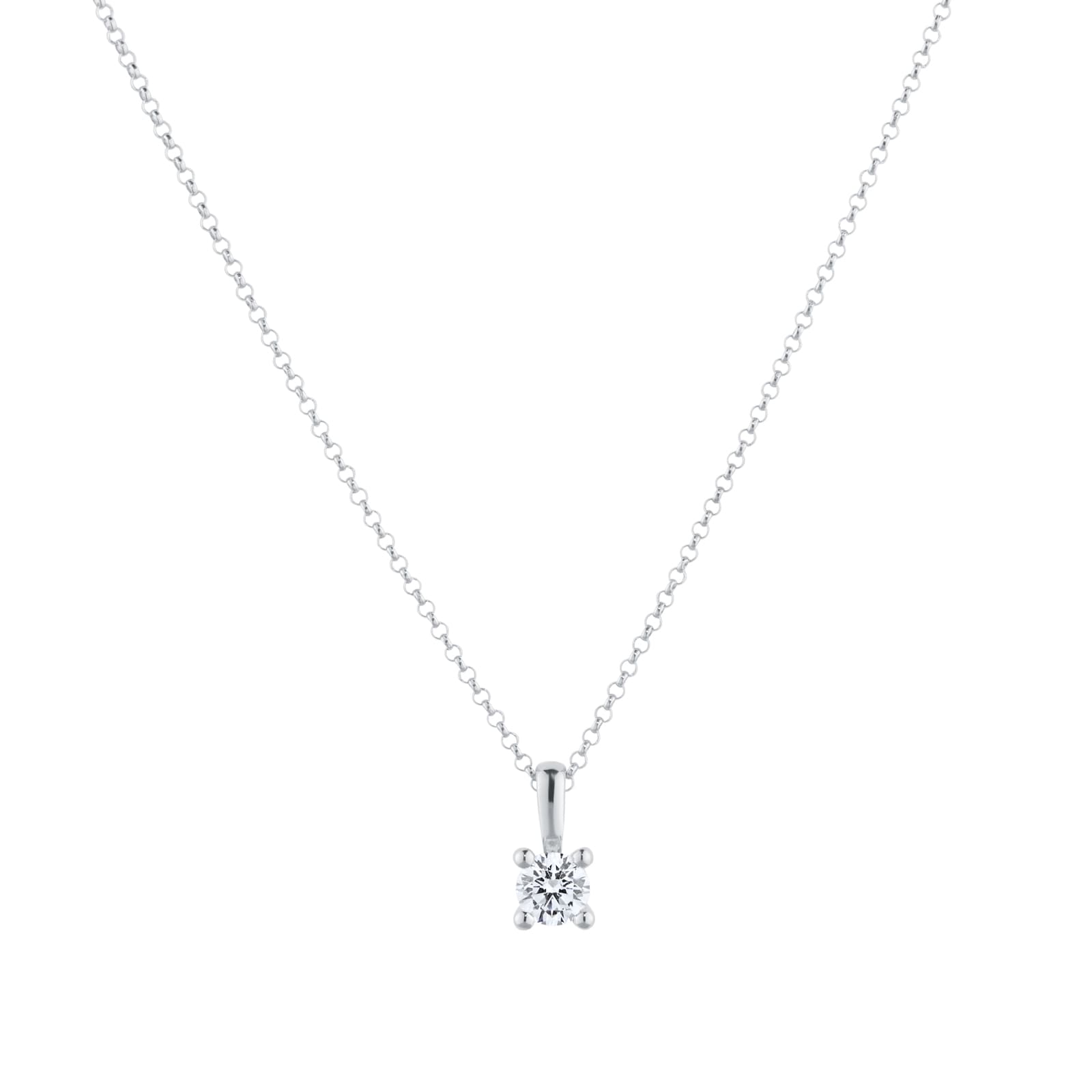 Goldsmiths 9ct White Gold 0.15cttw Diamond Pendant