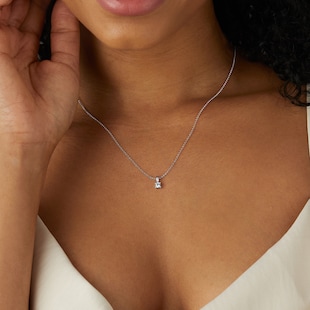 Goldsmiths 9ct White Gold 0.15cttw Diamond Pendant
