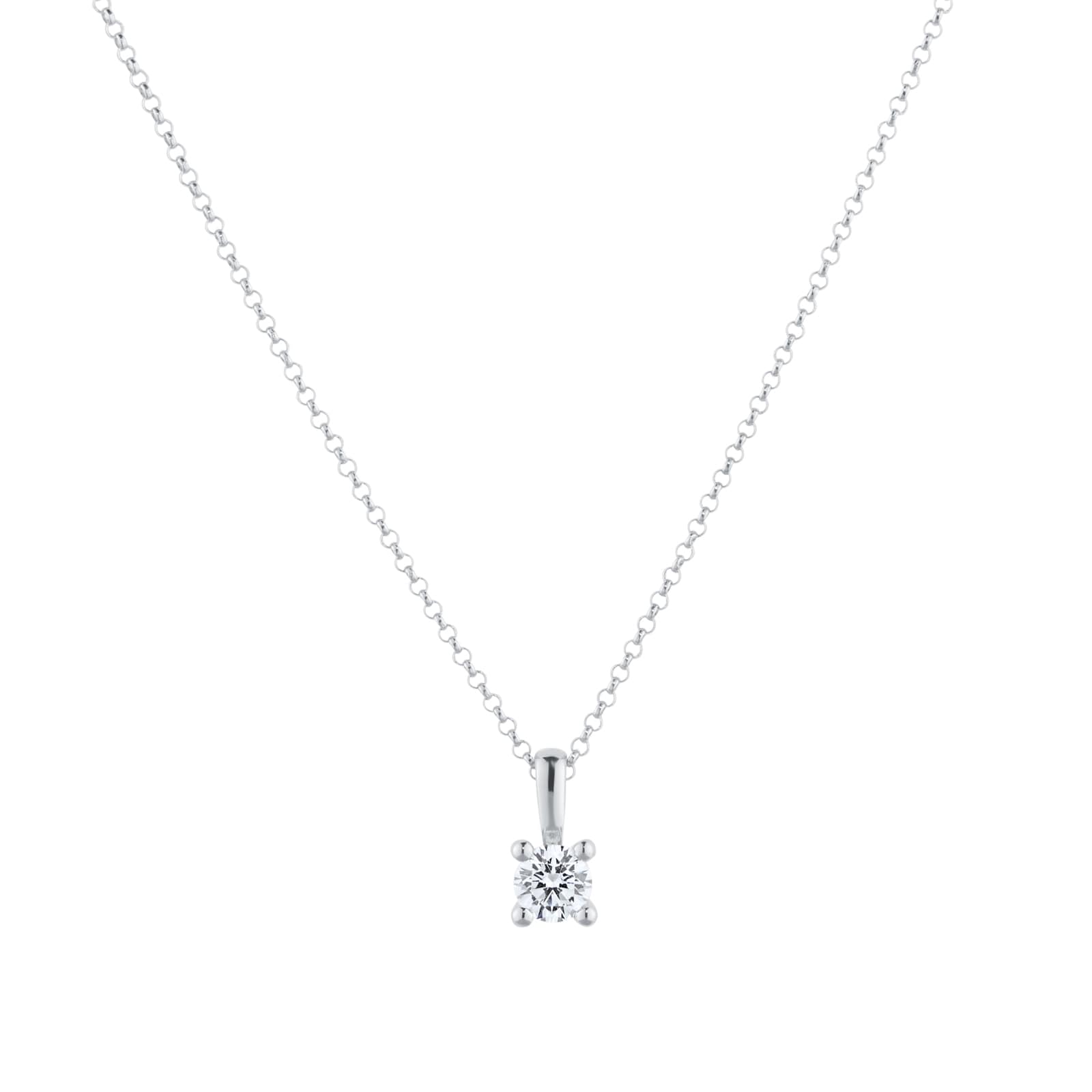 Goldsmiths 9ct White Gold 0.25cttw Diamond Pendant