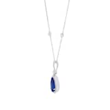 Goldsmiths 18ct White Gold Pear Cut Tanzanite and 0.30cttw Diamond Pendant