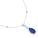 Goldsmiths 18ct White Gold Pear Cut Tanzanite and 0.30cttw Diamond Pendant