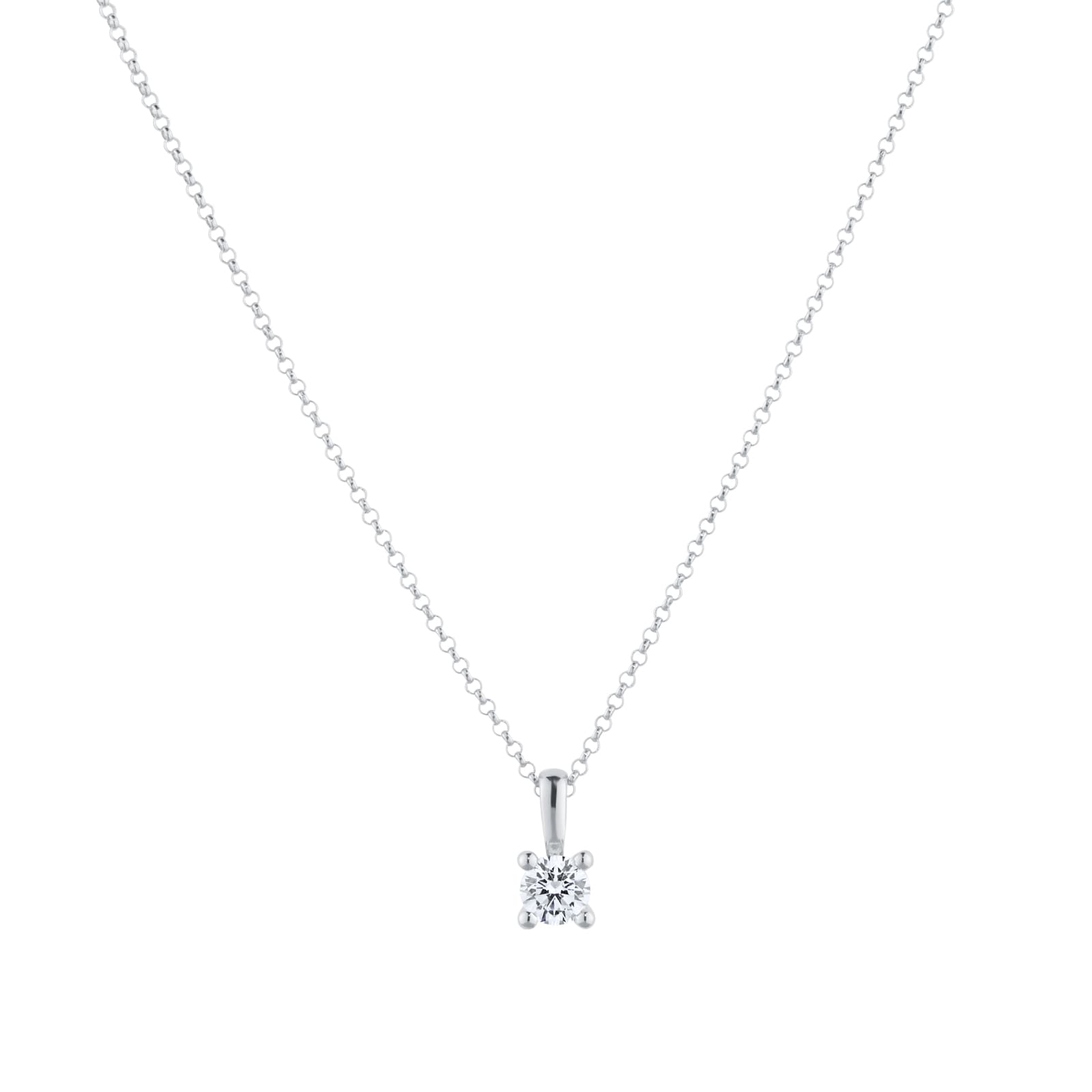 Goldsmiths 9ct White Gold 0.50cttw Diamond Pendant