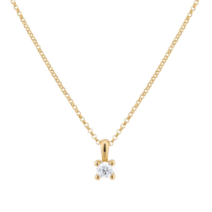 Goldsmiths 9ct Yellow Gold 0.25cttw Diamond Pendant