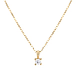 Goldsmiths 9ct Yellow Gold 0.25cttw Diamond Pendant