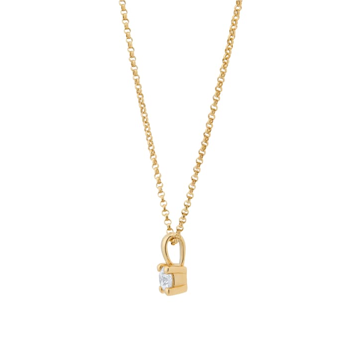 Goldsmiths 9ct Yellow Gold 0.25cttw Diamond Pendant