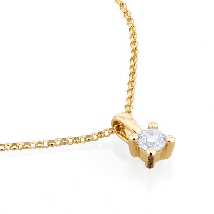 Goldsmiths 9ct Yellow Gold 0.25cttw Diamond Pendant