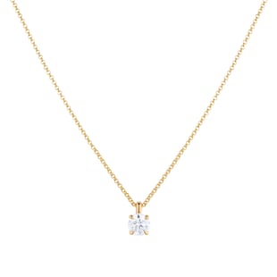 Goldsmiths Exclusive 18ct Yellow Gold 0.50cttw Brilliant Cut Solitaire Goldsmiths Signature Diamond Pendant