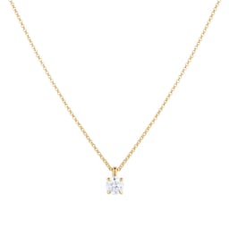12143692 - Exclusive 18ct Yellow Gold 0.50cttw Brilliant Cut Solitaire Goldsmiths Signature Diamond Pendant