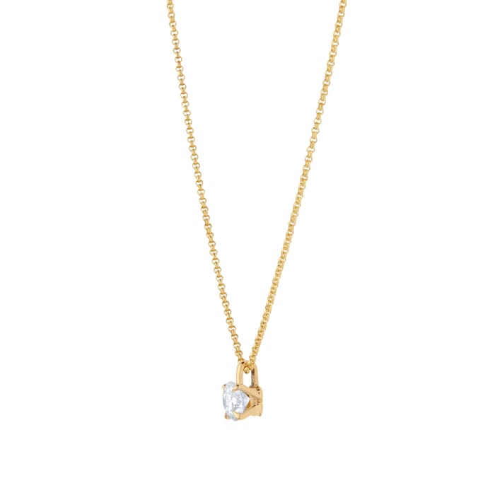 Best Luxury 
Exclusive 18ct Yellow Gold 0.50cttw Brilliant Cut Solitaire Diamond Pendant