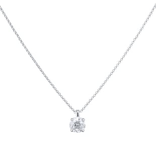 Goldsmiths Exclusive 18ct White Gold 0.70cttw Brilliant Cut Solitaire Goldsmiths Signature Diamond Pendant