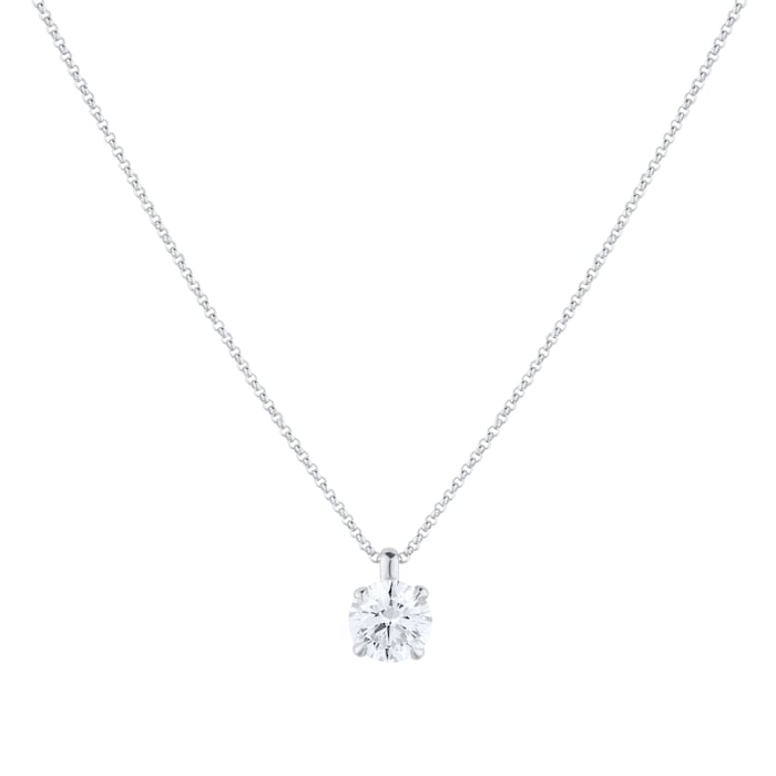 Goldsmiths Exclusive 18ct White Gold 1.00cttw Brilliant Cut Solitaire Diamond Pendant