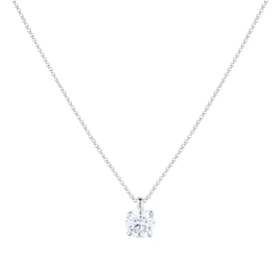 Goldsmiths Exclusive 18ct White Gold 1.00cttw Brilliant Cut Solitaire Goldsmiths Signature Diamond Pendant