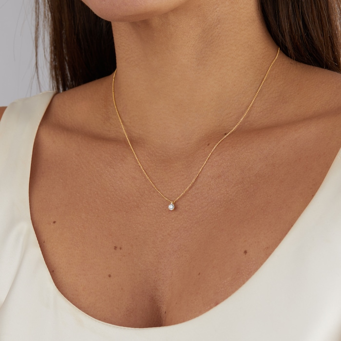 Best Luxury
Exclusive 18ct Yellow Gold 0.25cttw Brilliant Cut Solitaire Diamond Pendant