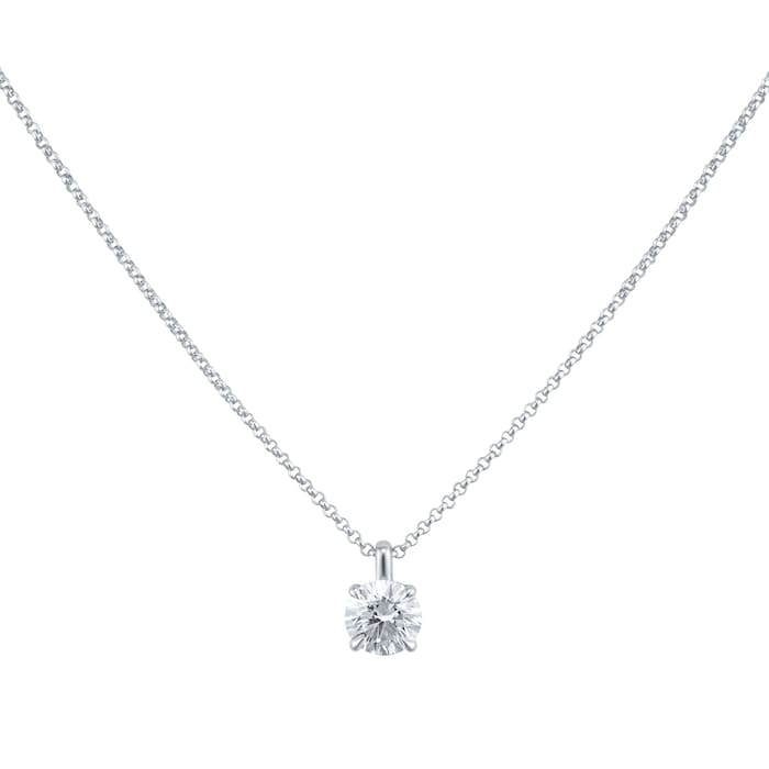 Goldsmiths Exclusive 18ct White Gold 0.40cttw Brilliant Cut Solitaire Diamond Pendant