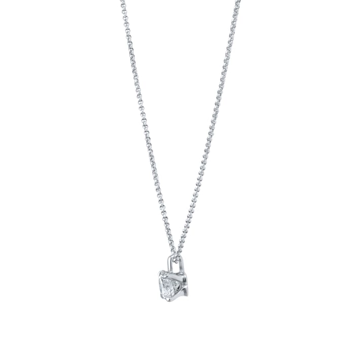 Goldsmiths Exclusive 18ct White Gold 0.40cttw Brilliant Cut Solitaire Diamond Pendant