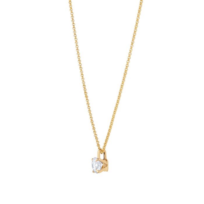 Best Luxury 
Exclusive 18ct Yellow Gold 0.40cttw Brilliant Cut Solitaire Diamond Pendant