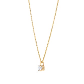 Goldsmiths Exclusive 18ct Yellow Gold 0.40cttw Brilliant Cut Solitaire Goldsmiths Signature Diamond Pendant