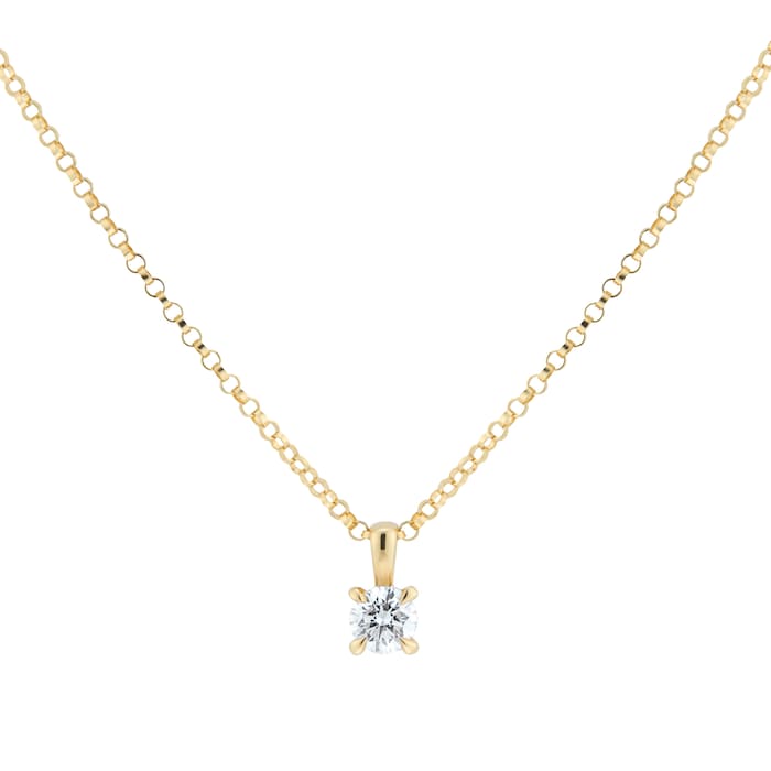 Goldsmiths 18ct Yellow Gold 0.30cttw Diamond Pendant