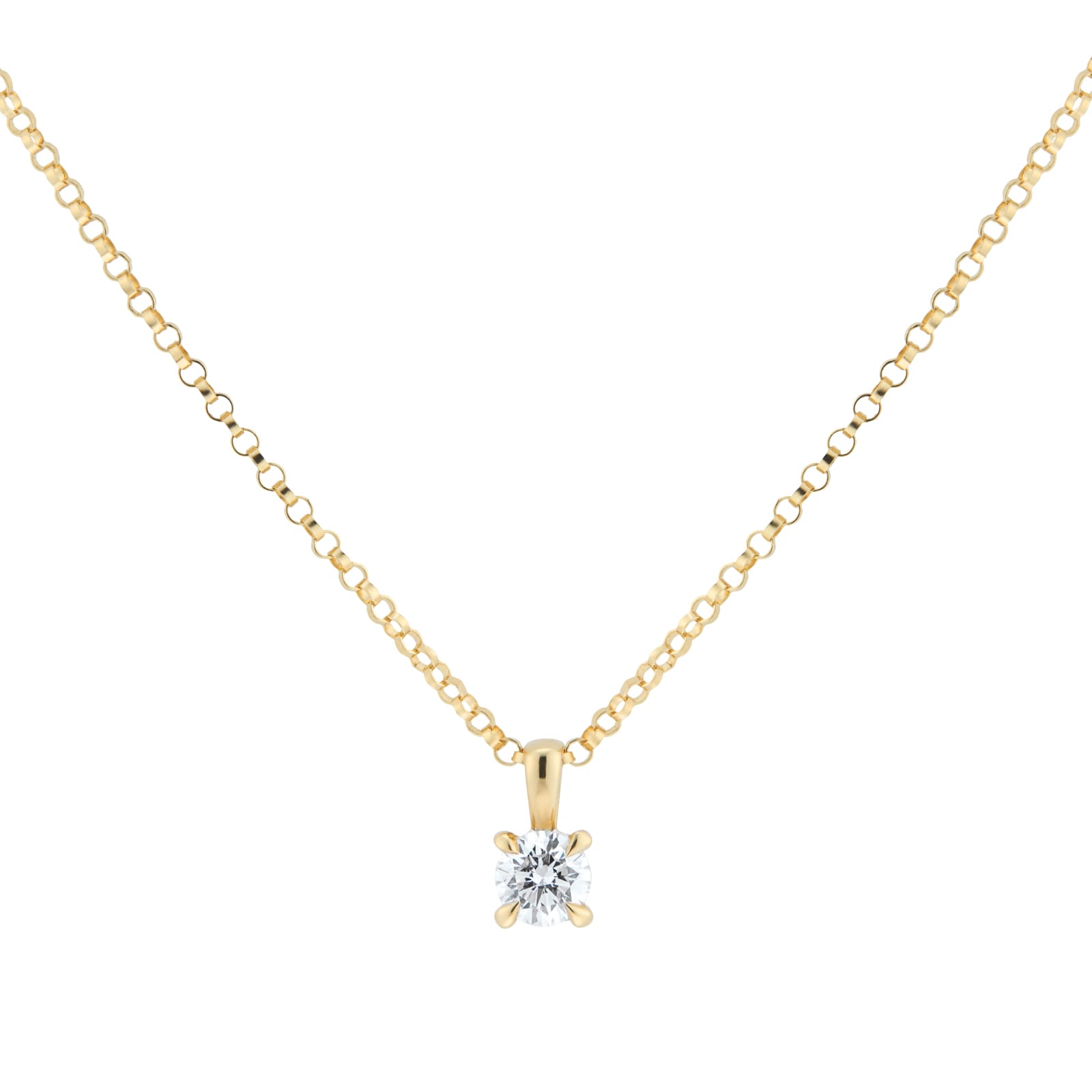 Goldsmiths 18ct Yellow Gold 0.30cttw Diamond Pendant